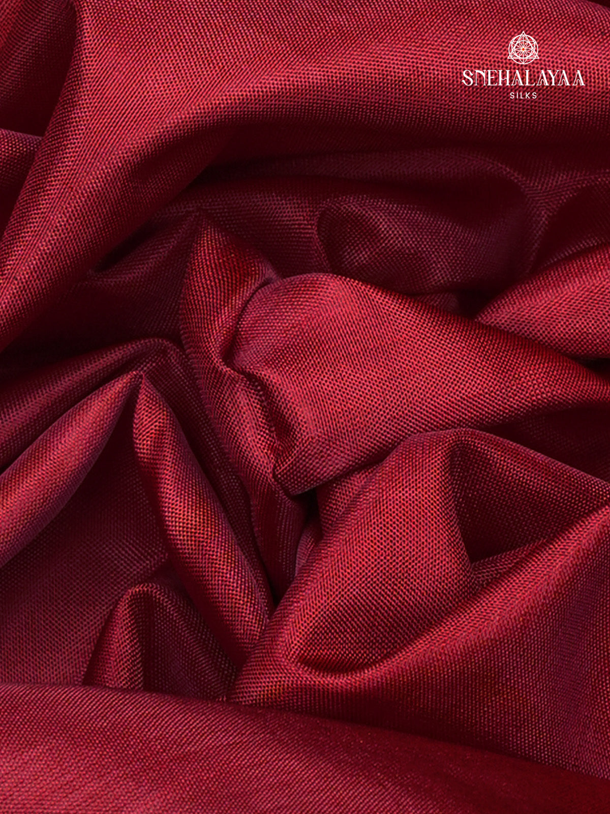 Red Banana Pith Saree