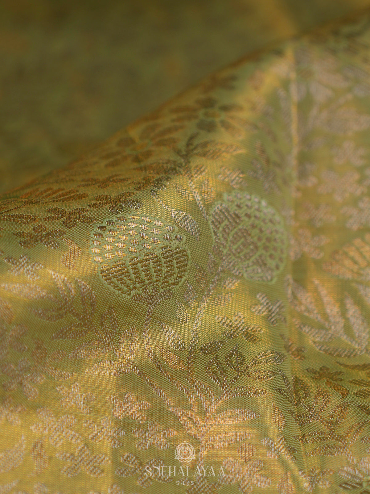 Pale Green Kanjivaram Silk Saree