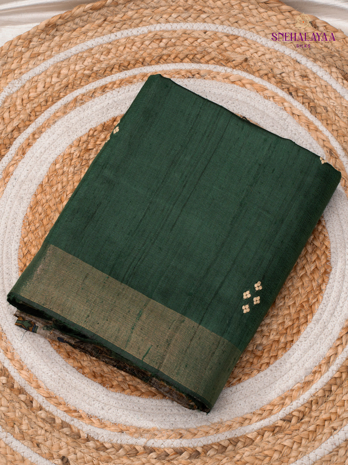 Green Tussar Saree