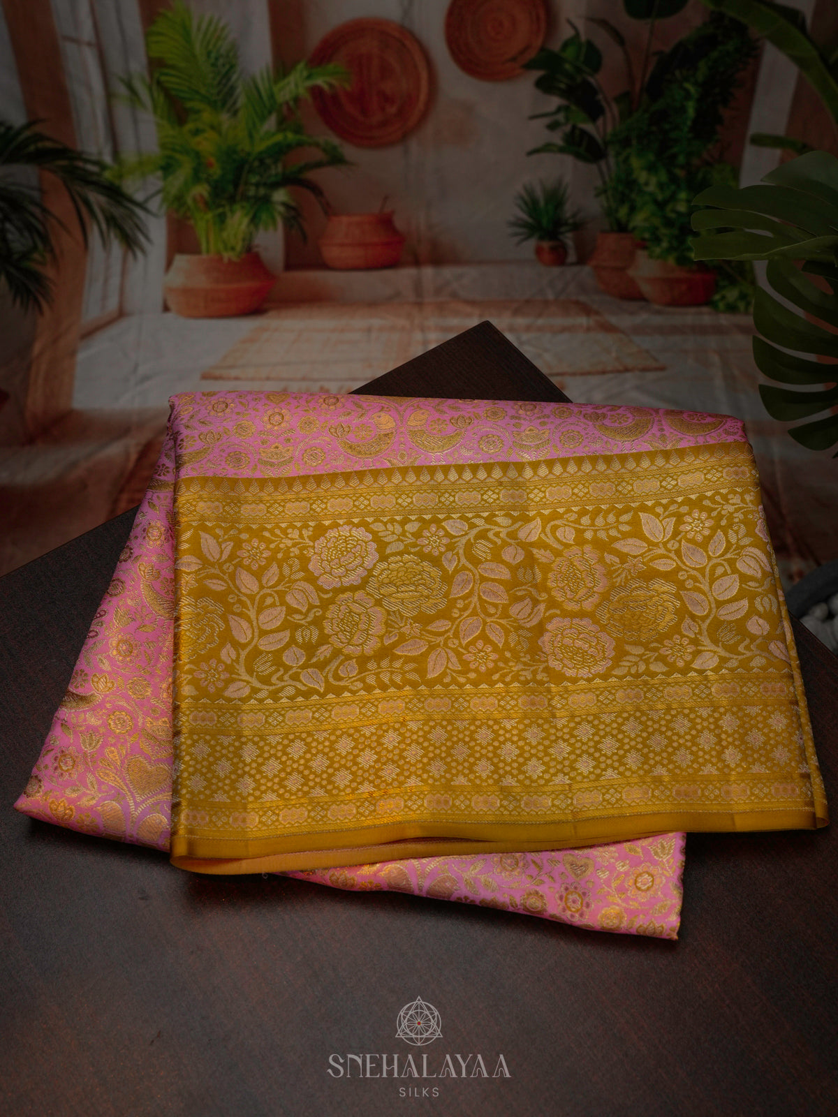 Pink Kanjivaram Silk Saree