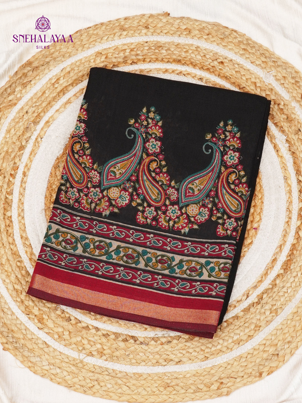 Black Munga Tussar Saree
