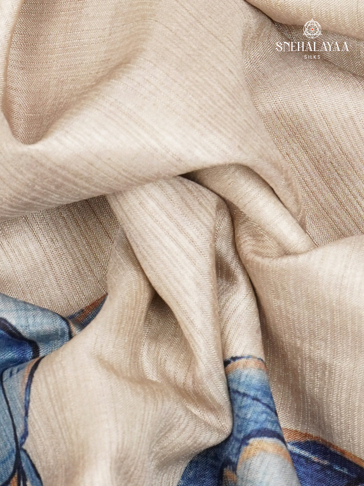 Off White Tussar Saree