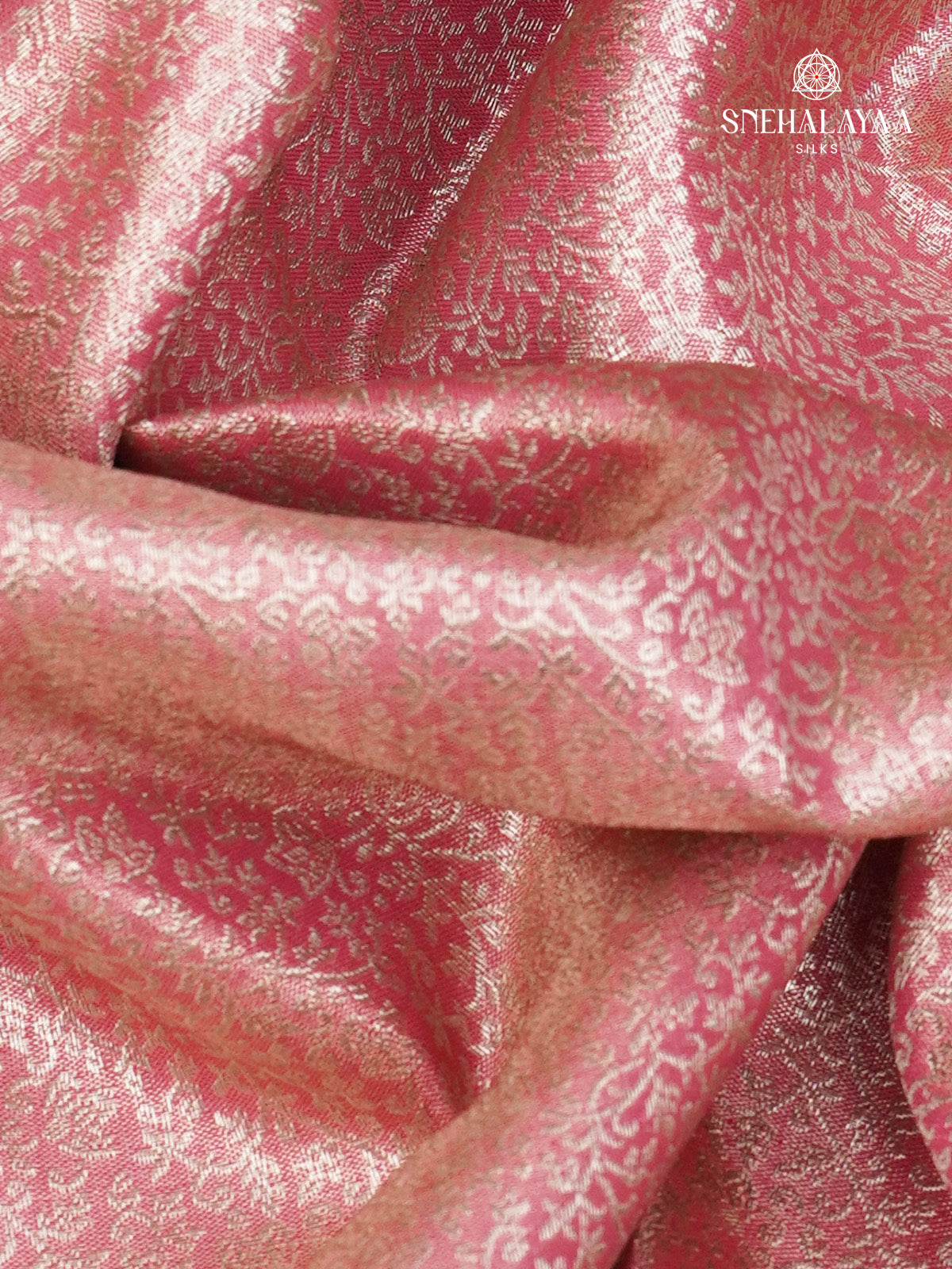 Pastel Pink Art Silk Saree