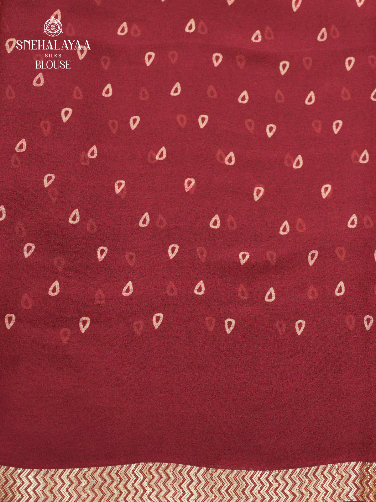 Maroon Chiffon Saree