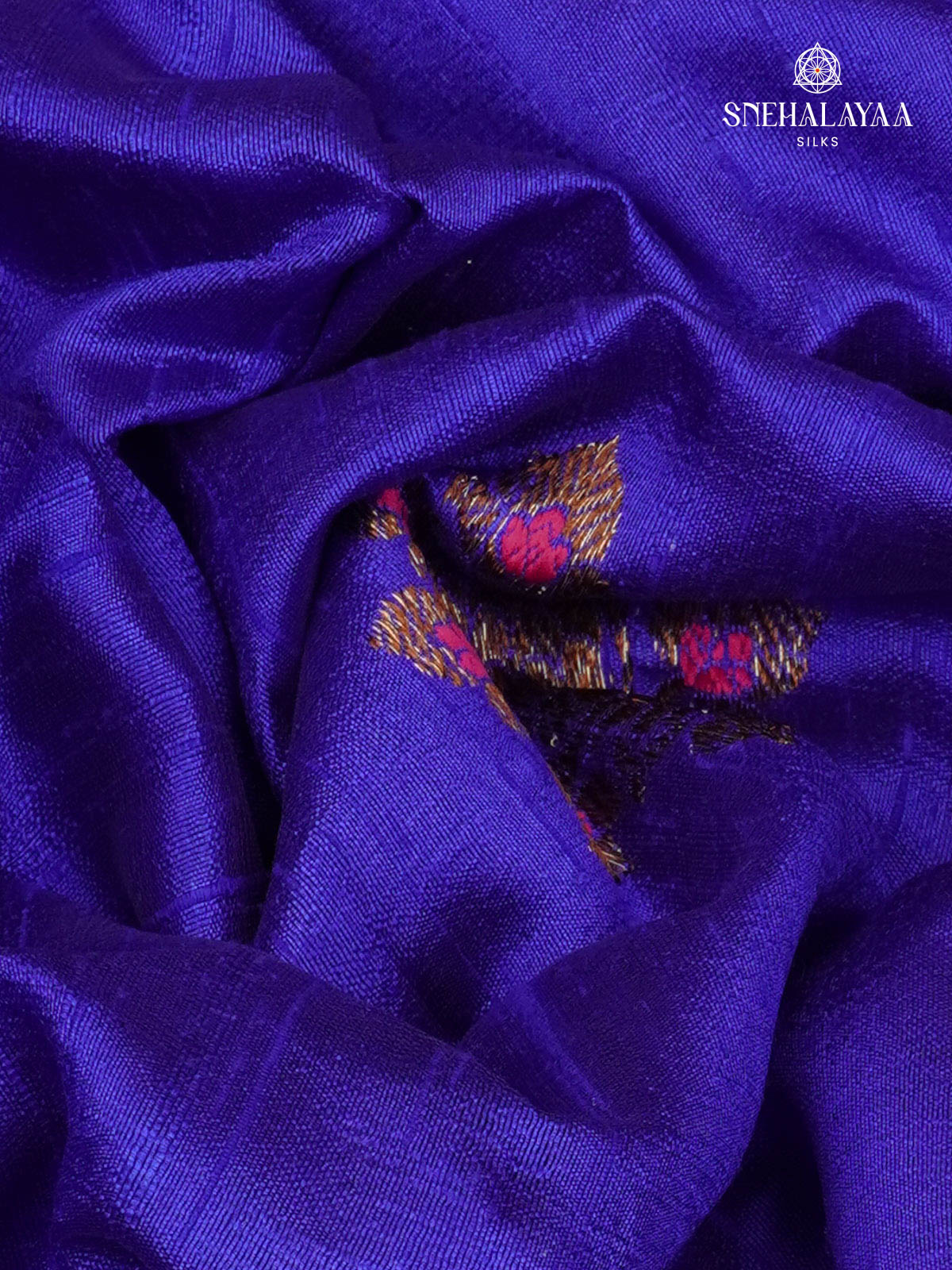 Royal Blue Banaras Raw Silk Saree