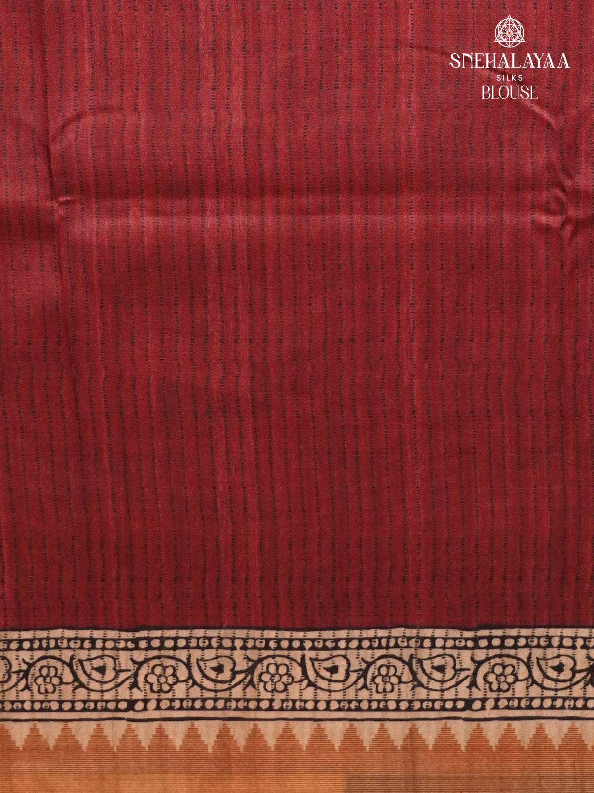Maroon Tussar Saree