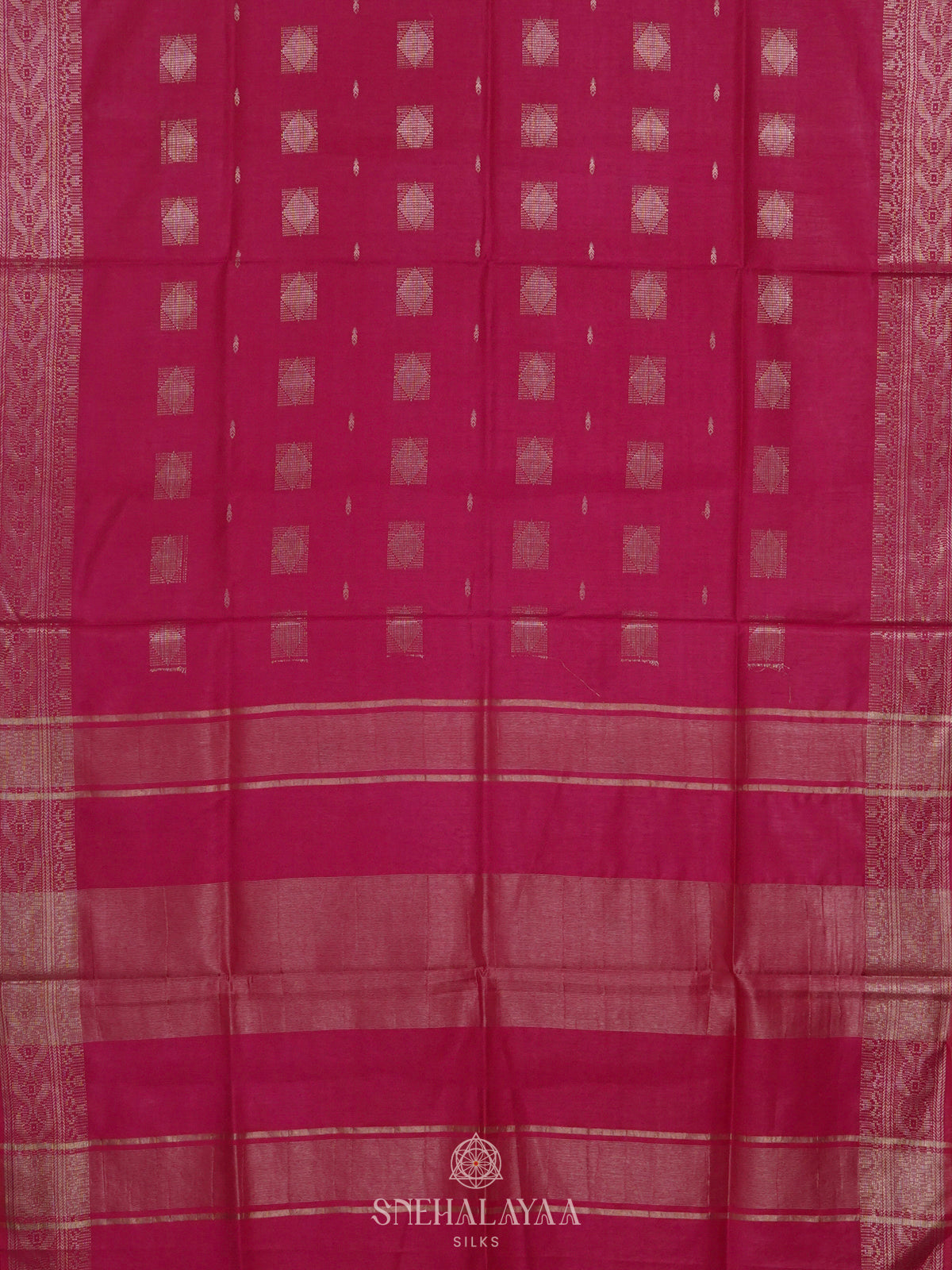 Pink Bamboo Silk Saree