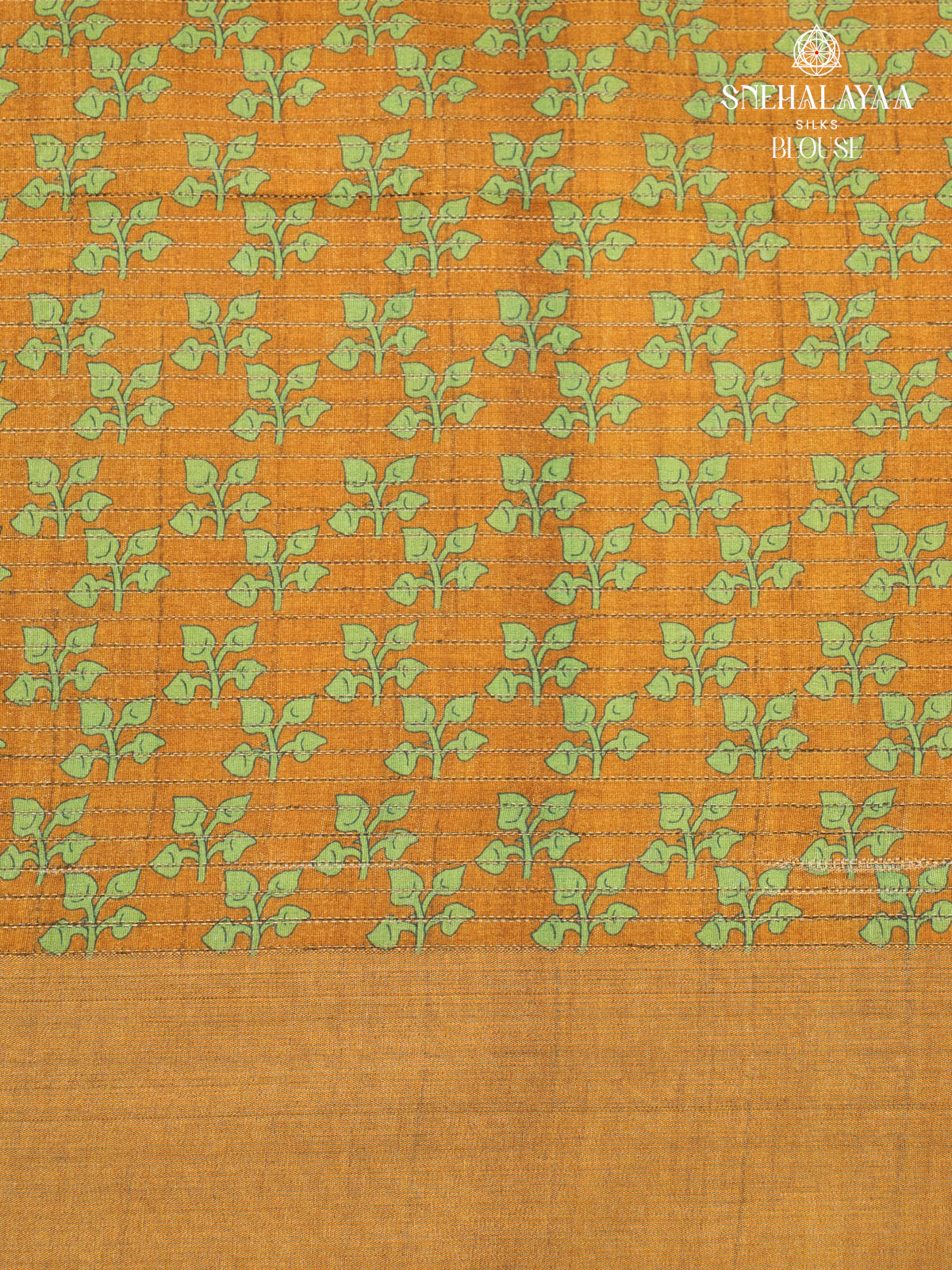 Off White Printed Tussar Saree