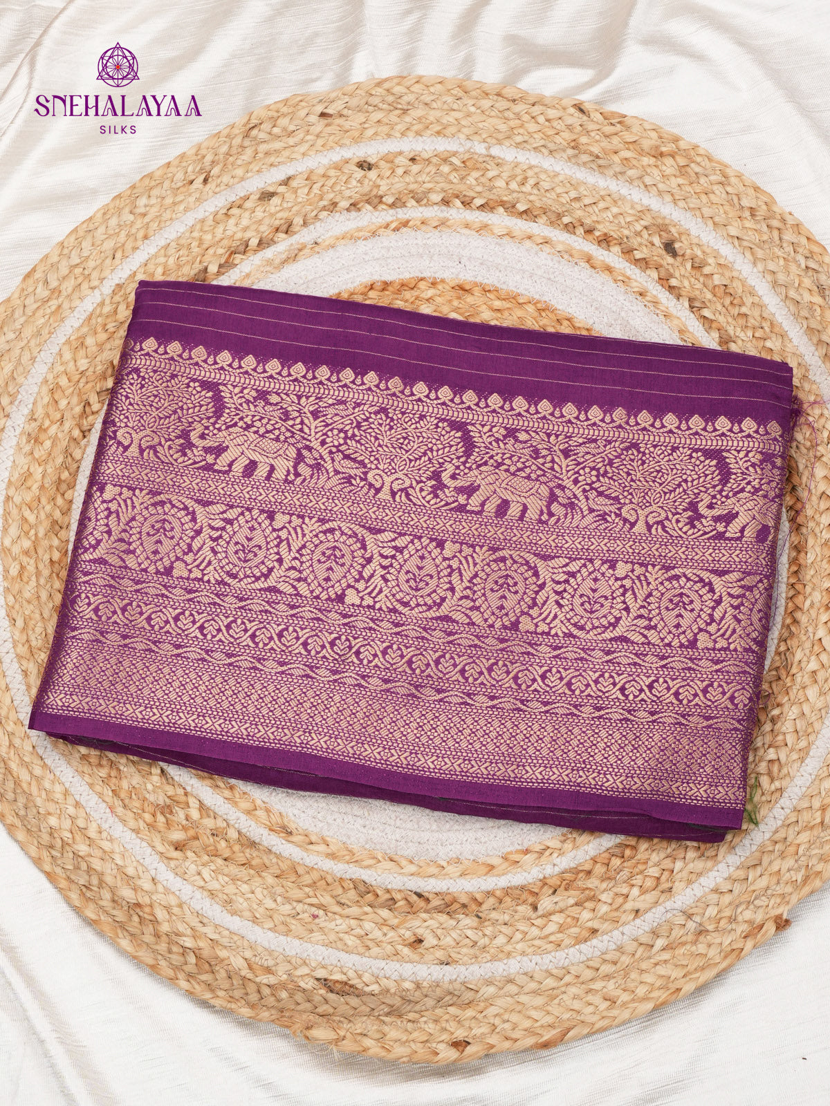 Purple Dola Silk Saree