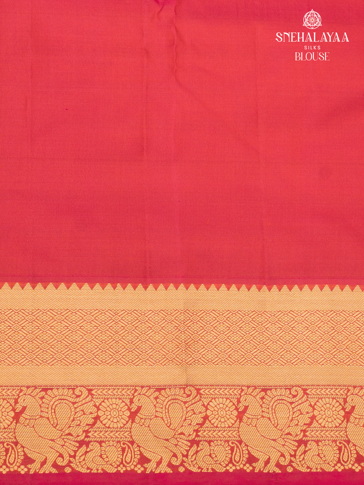 Rust Orange Kanjivaram Silk Saree