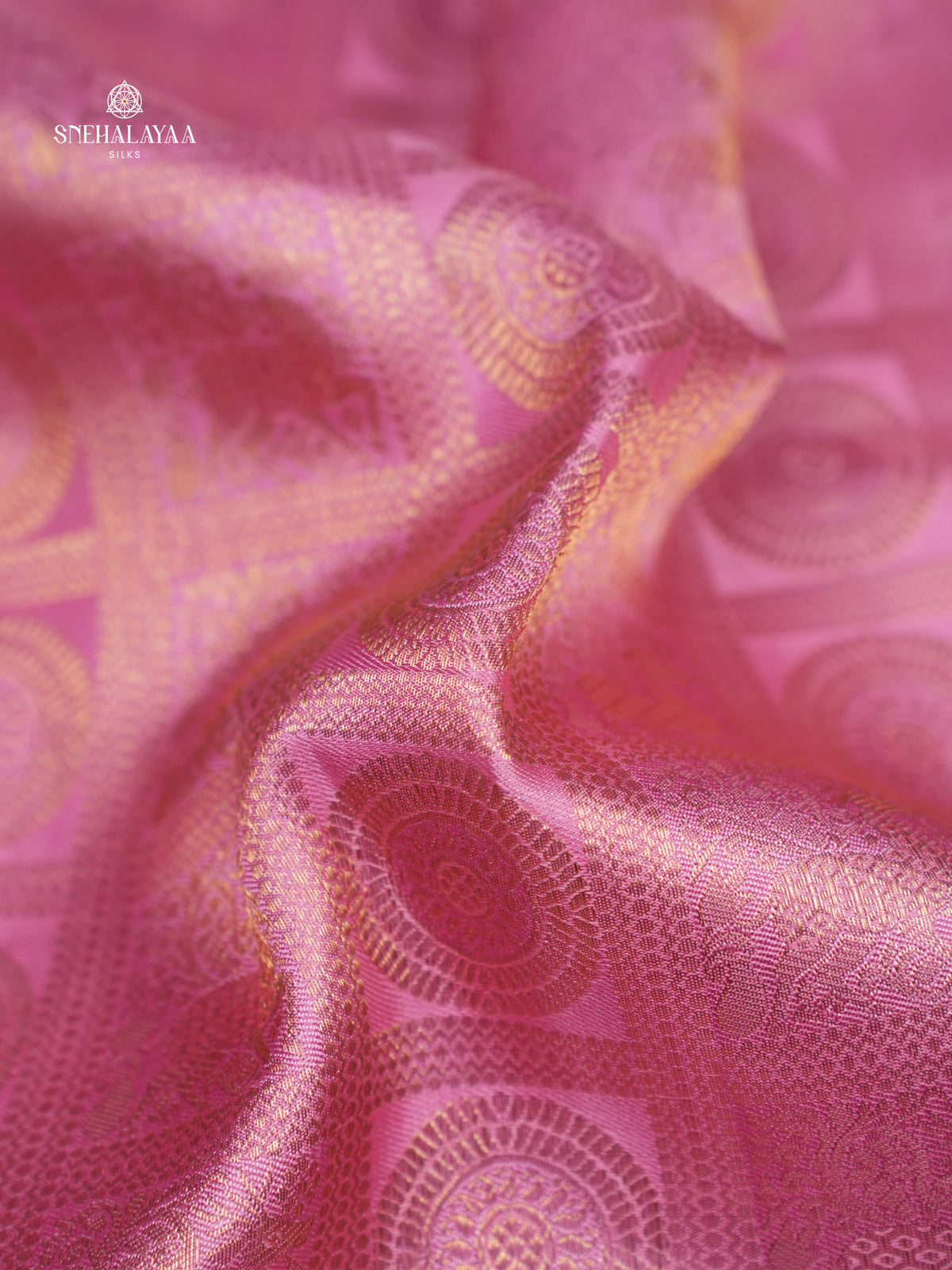 Pastel Pink Kanjivaram Silk Saree