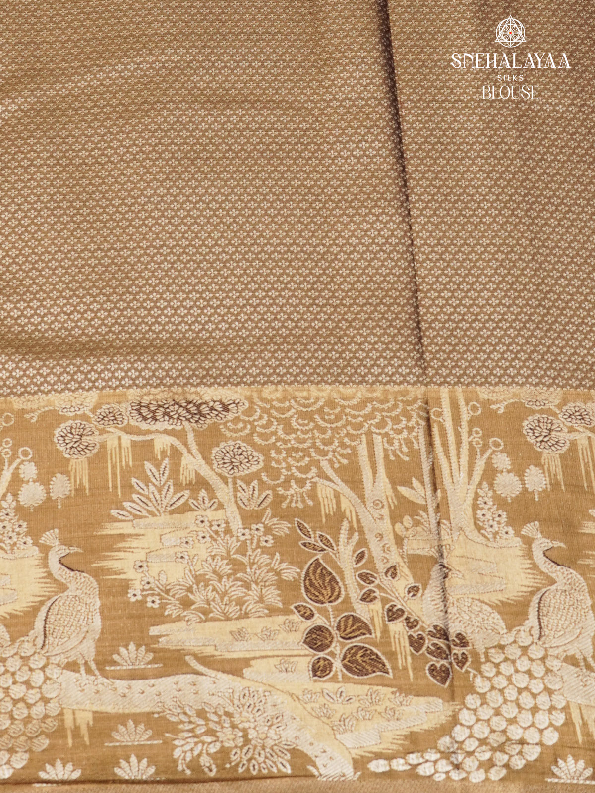 Olive Green Art Silk Saree