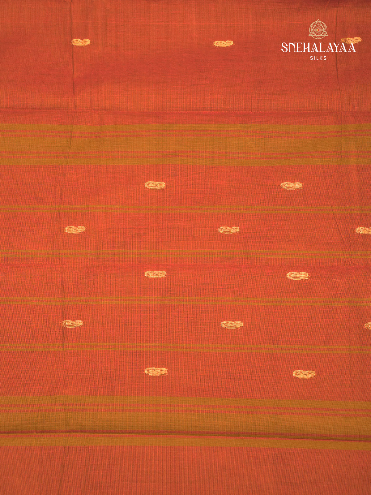 Orange Chettinad Cotton Saree