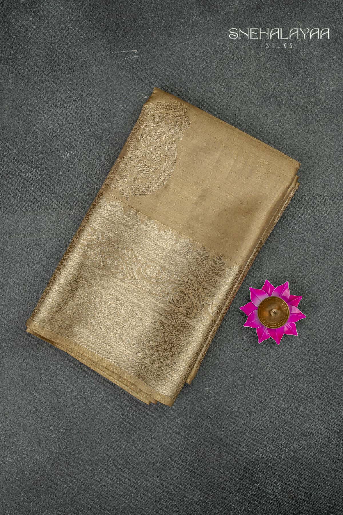 Gold Kancheevaram Tissue Silk Saree