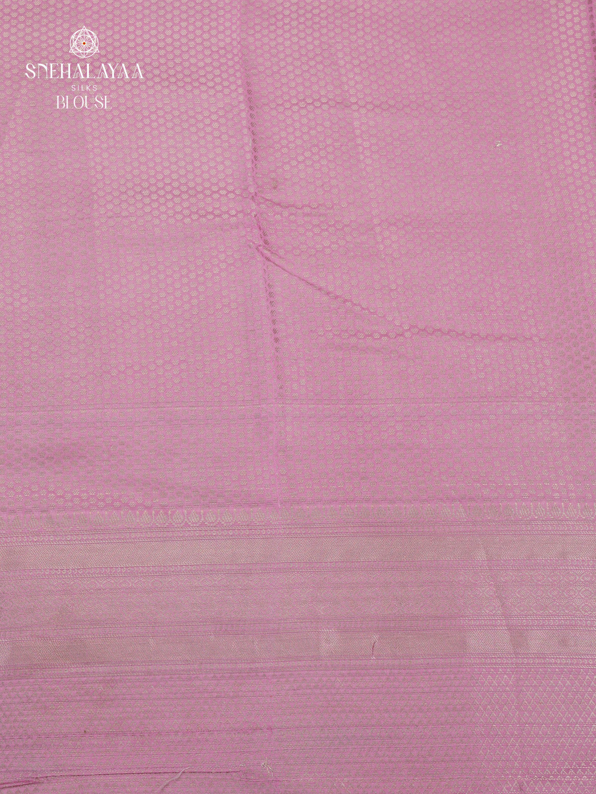 Rose Red Chiniya Silk Saree with Soft Pink Woven Border