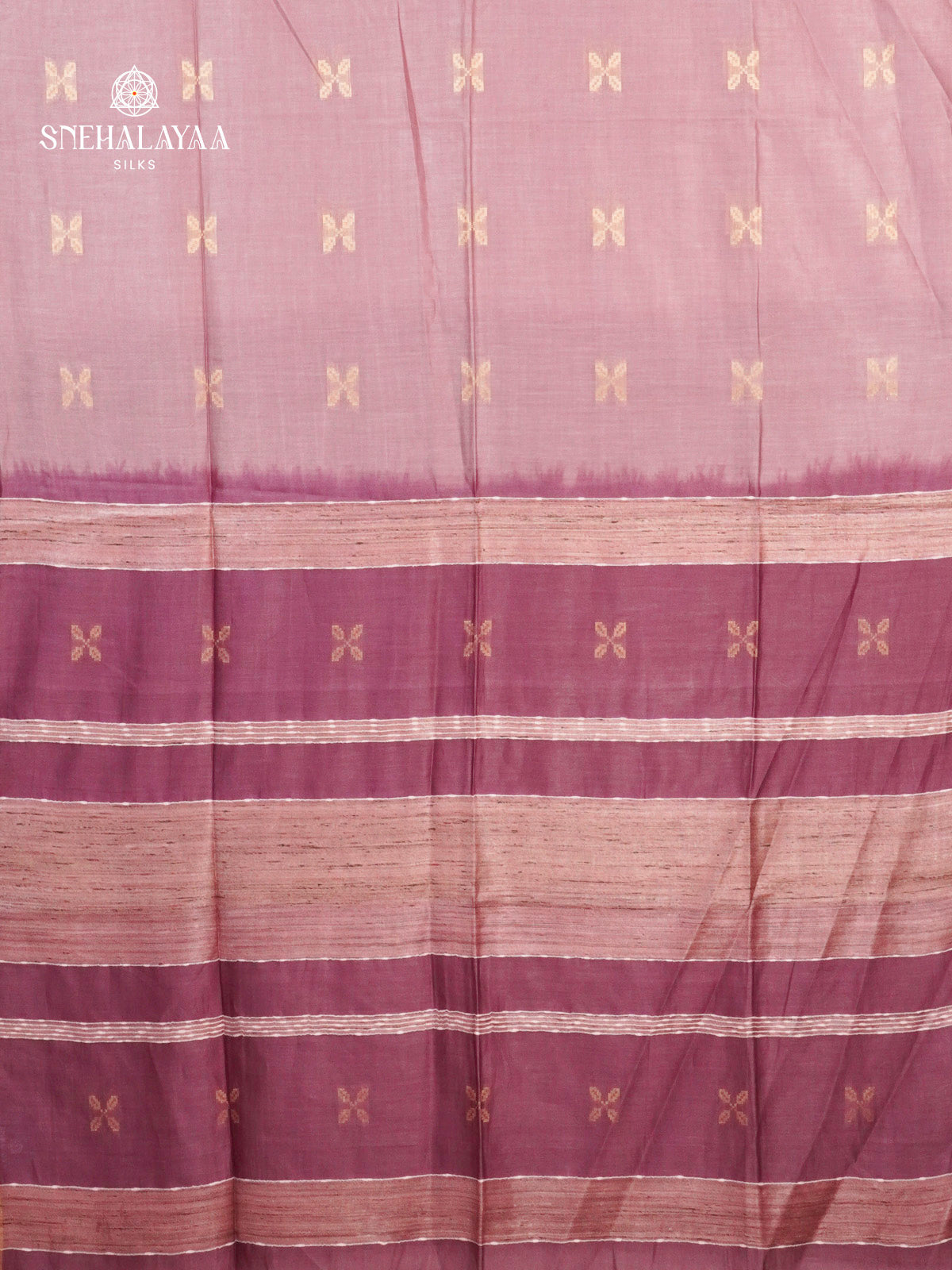 Lilac Tussar Saree