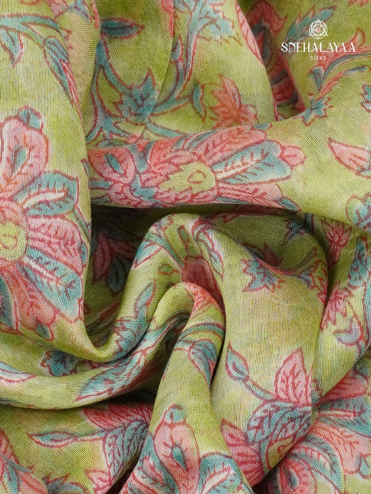 Olive Green Chanderi Saree