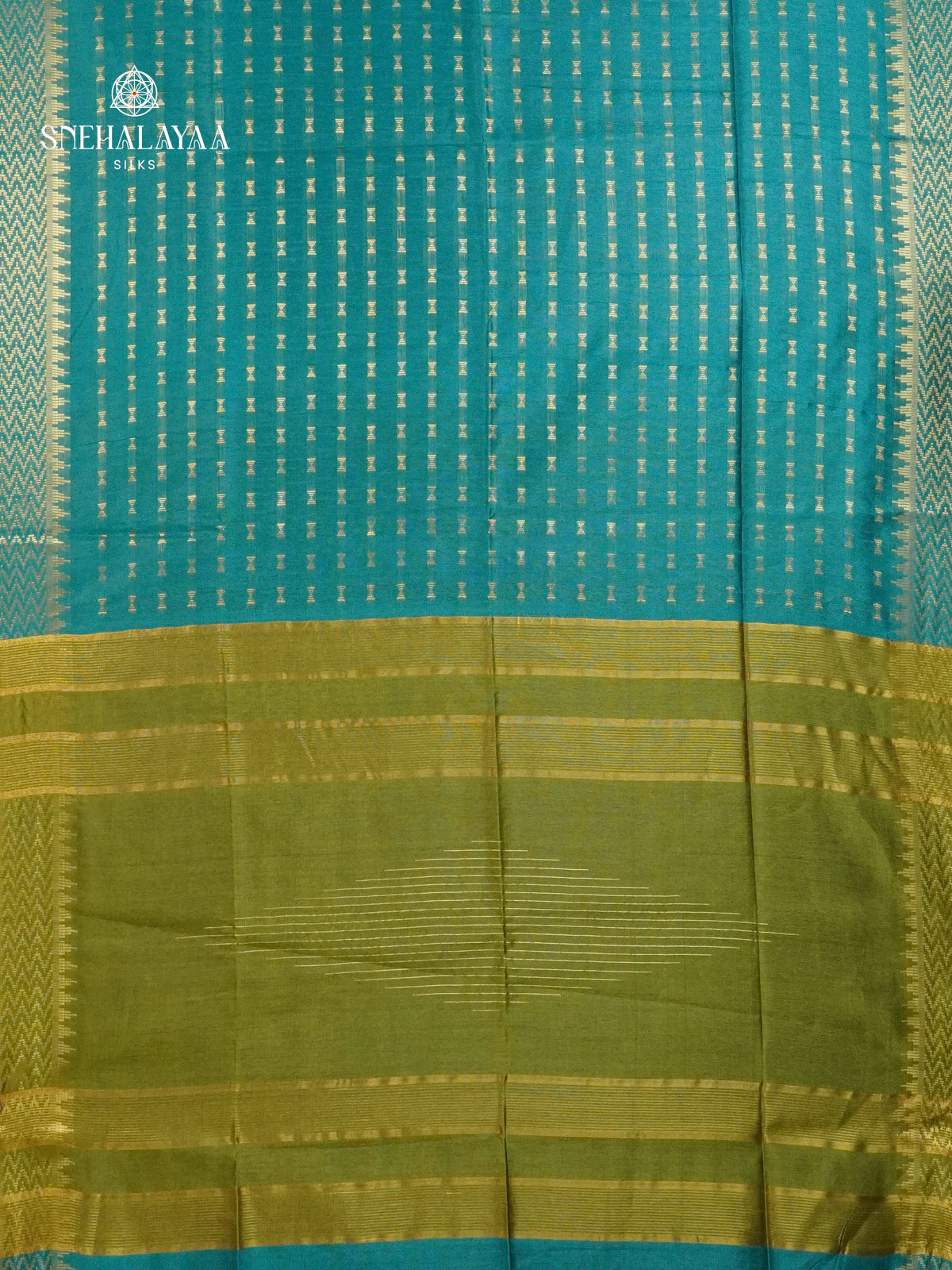 Sky Blue Bamboo Silk Saree
