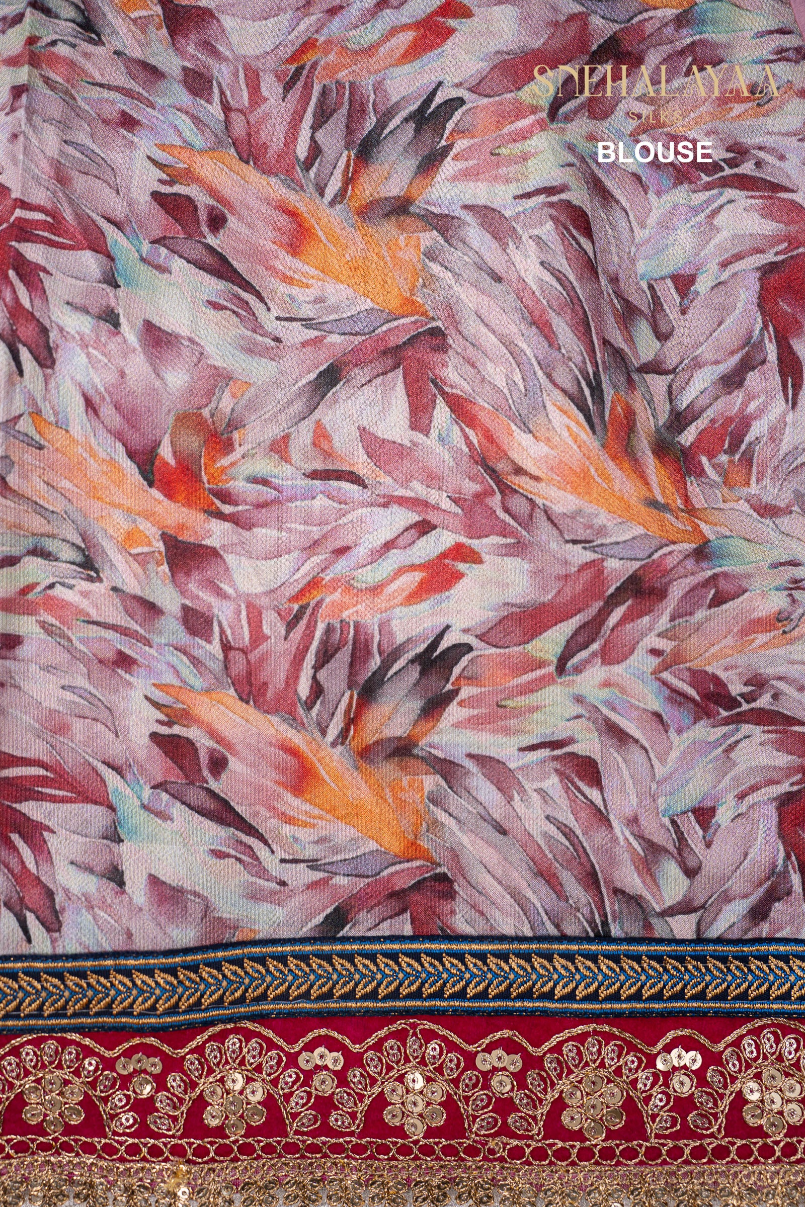 Lavender Designer Saree