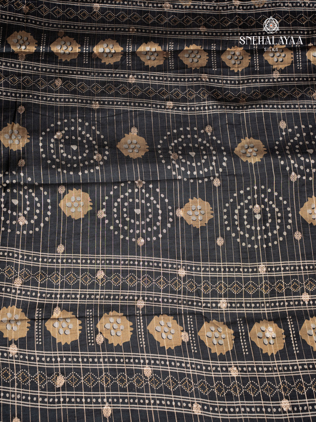 Black Dola Silk Saree