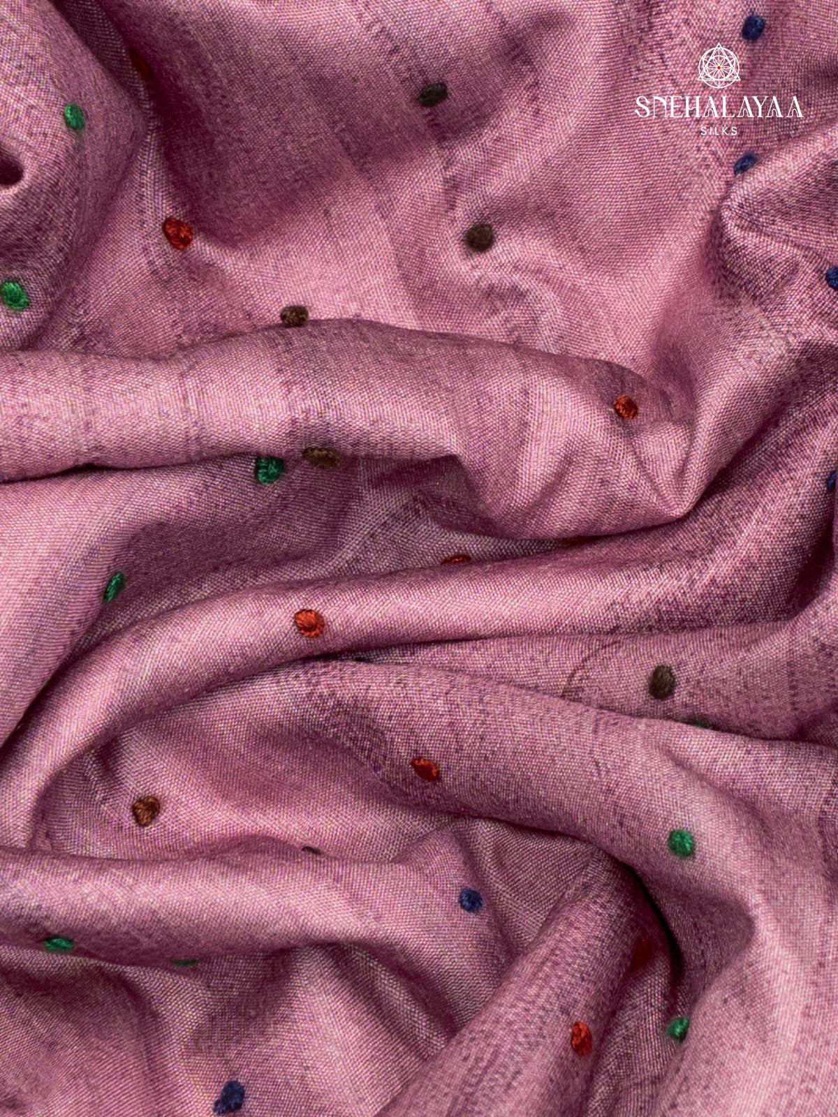 Pastel Pink Tussar Saree