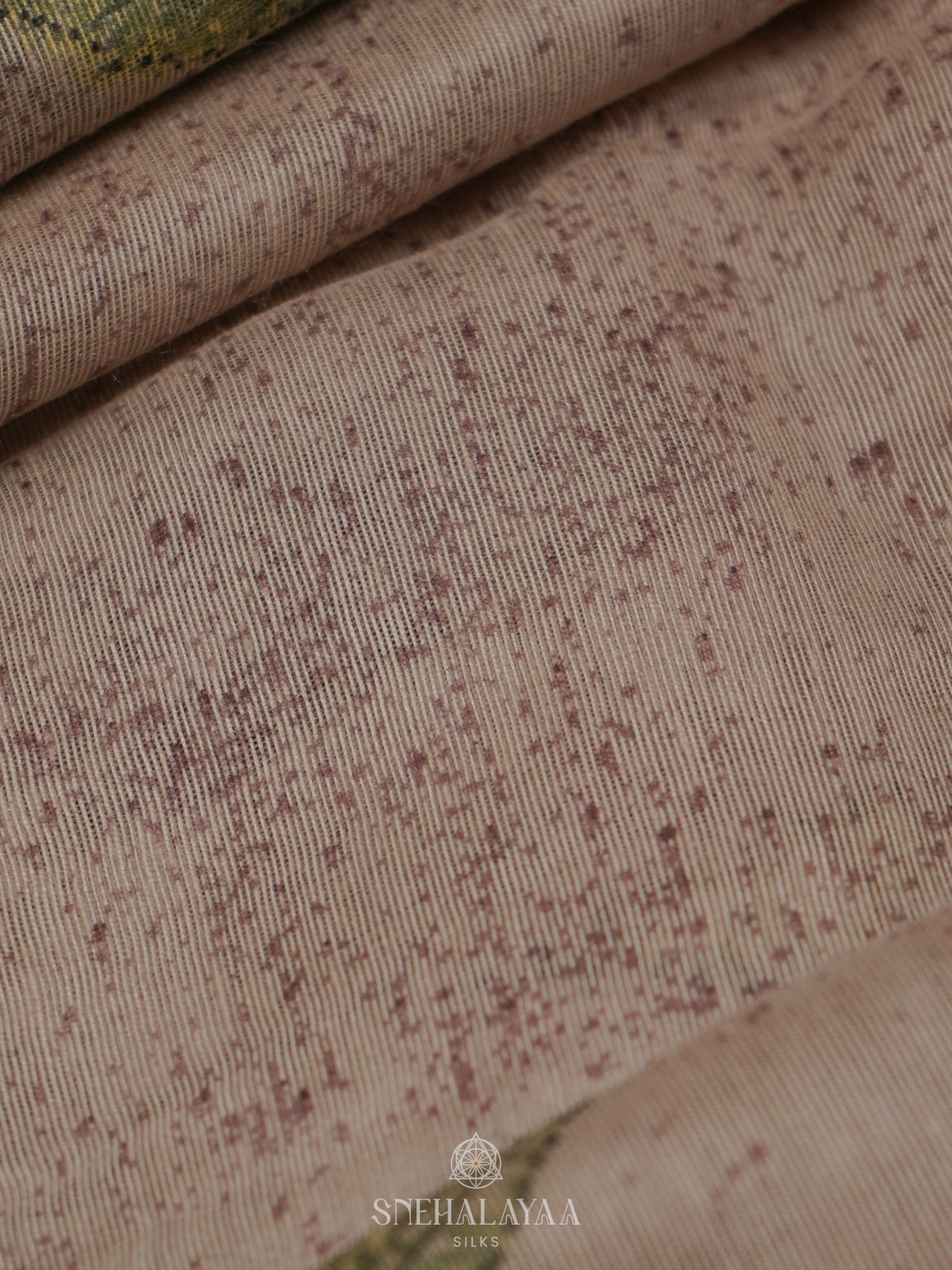 Beige Linen Saree