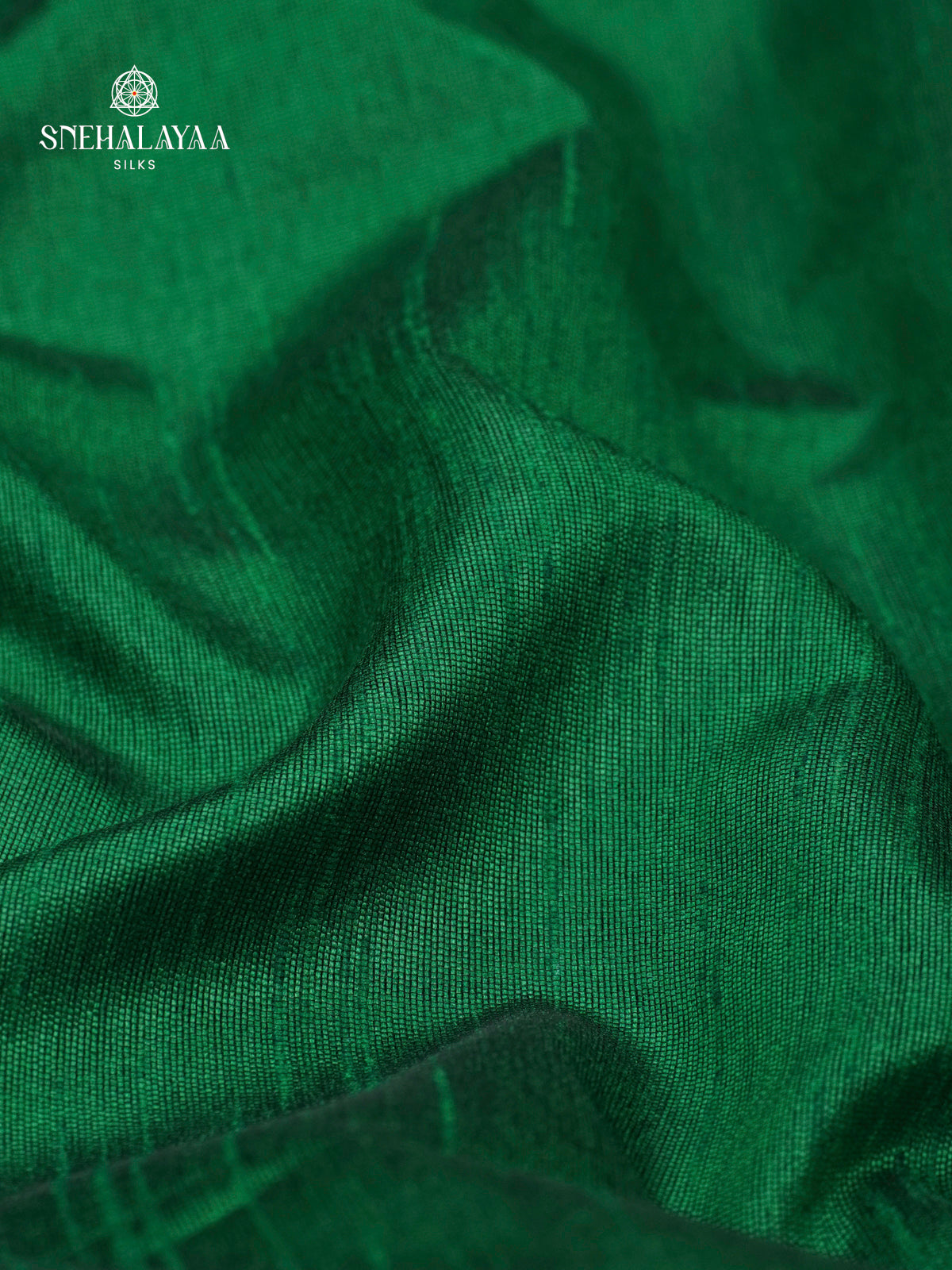 Bottle Green Dupion Silk Saree