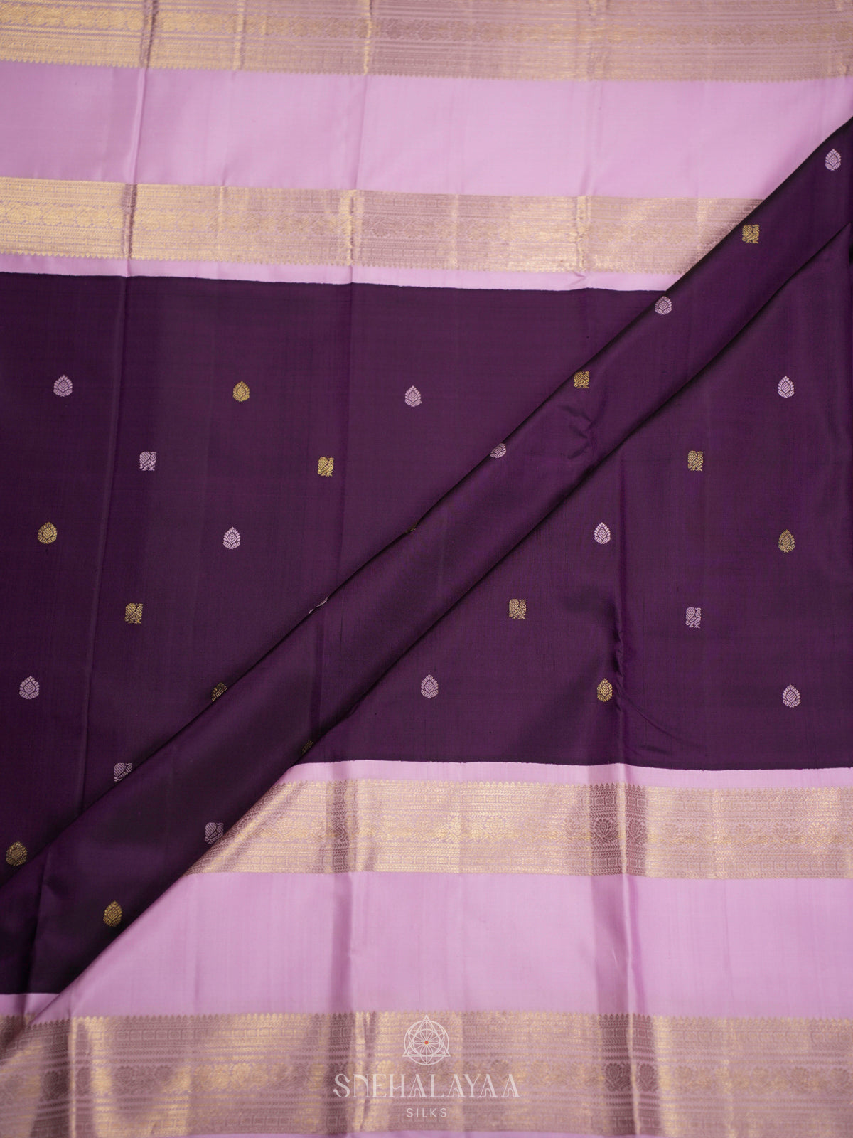 Purple Kanjivaram Silk Saree