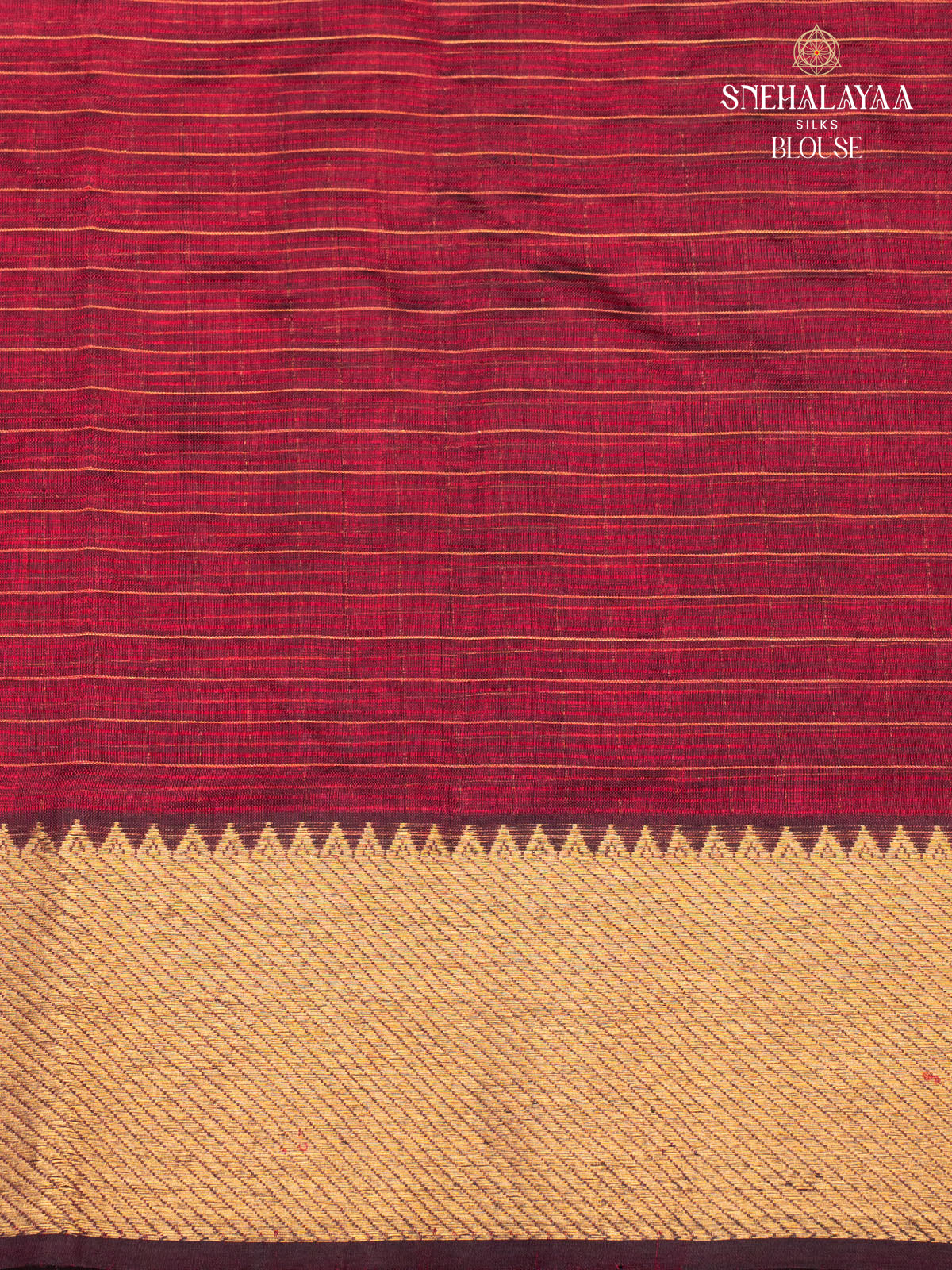 Maroon Mangalagiri Silk Cotton Saree