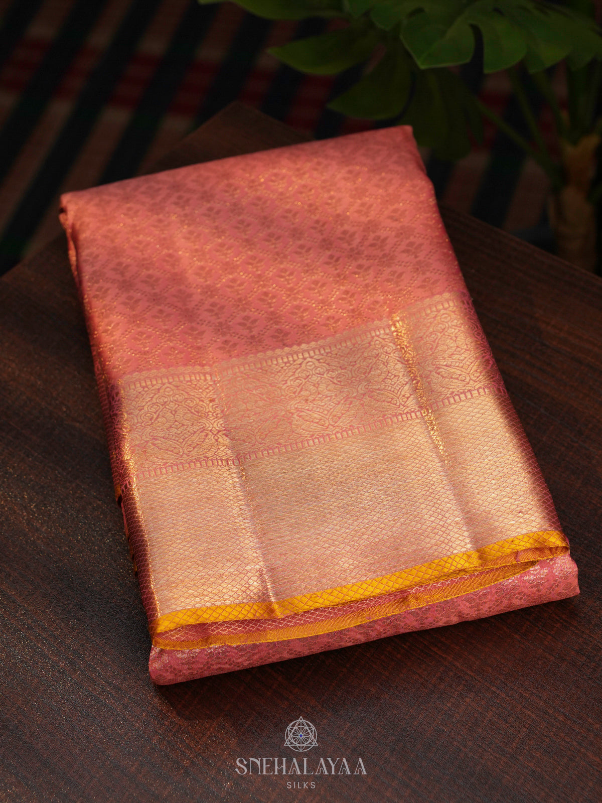Pale Pink Kanjivaram Silk Saree