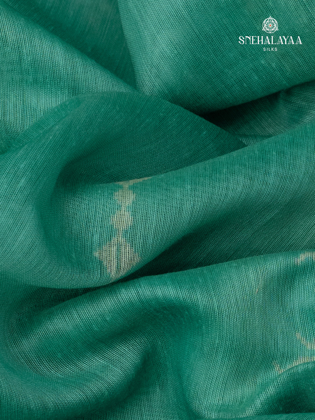 Teal Green Linen Saree