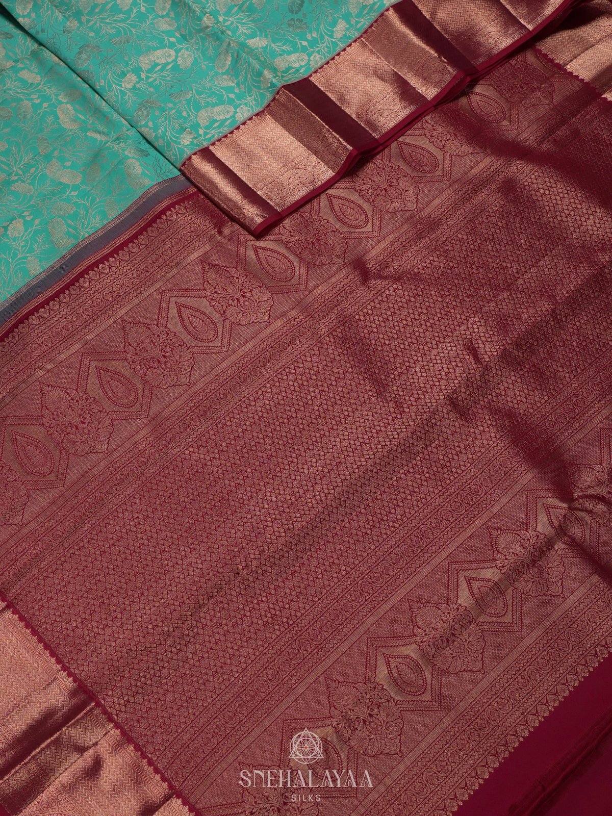 Mint Green Kanjivaram Silk Saree