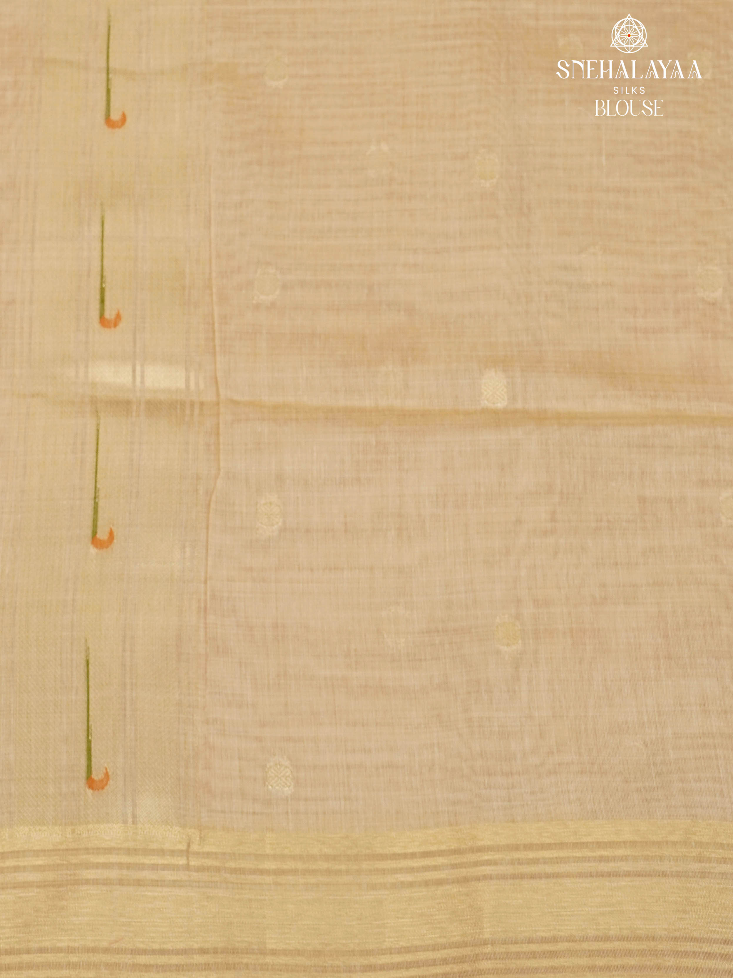 Cream Munga Cotton Saree