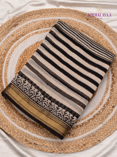 Off White Chanderi Saree