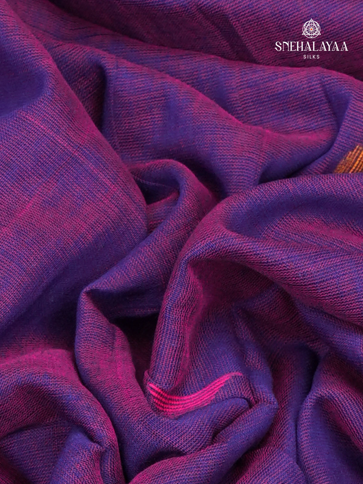 Violet Khadi Cotton Saree