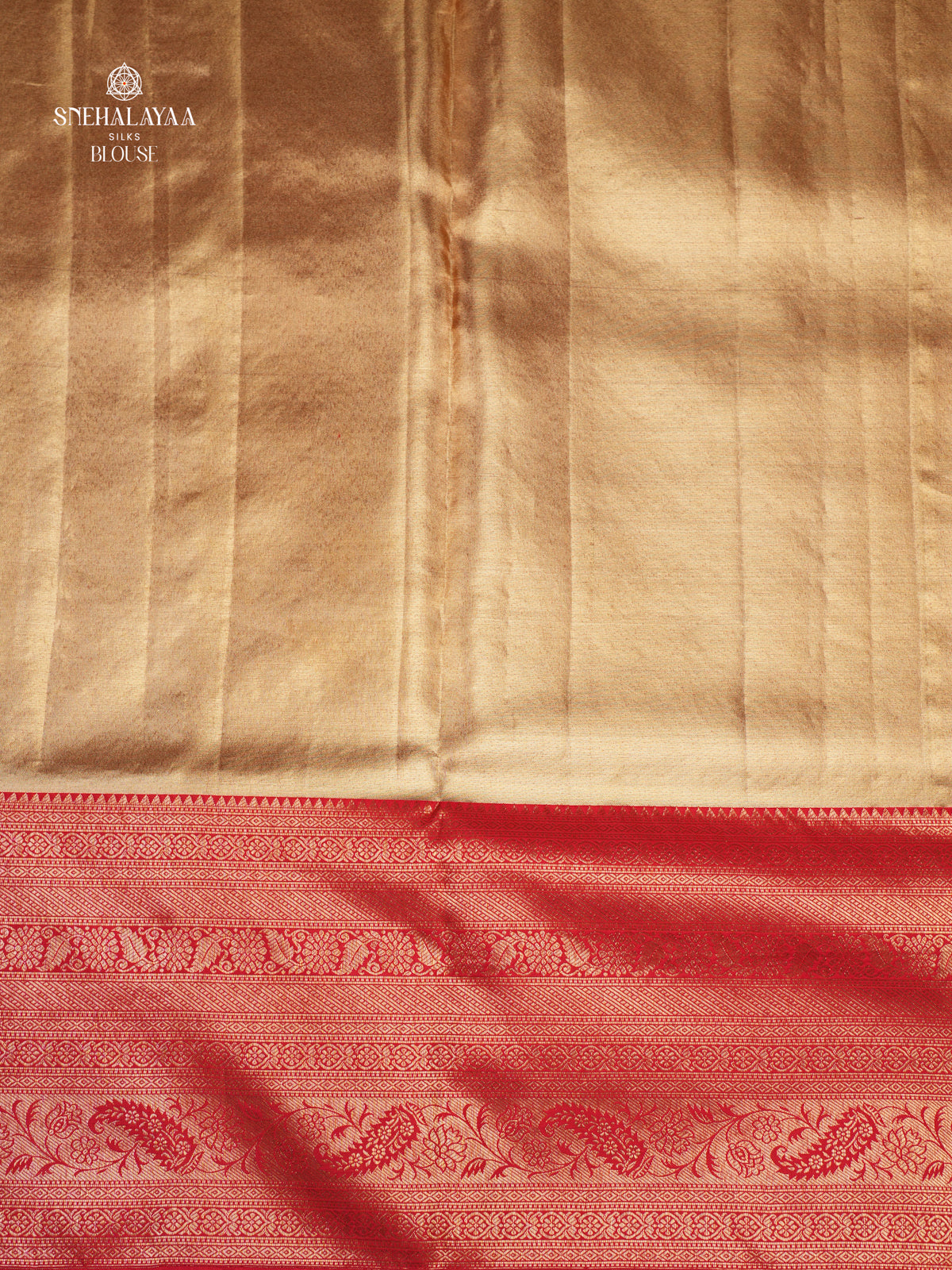 Golden Kanjivaram Silk Saree