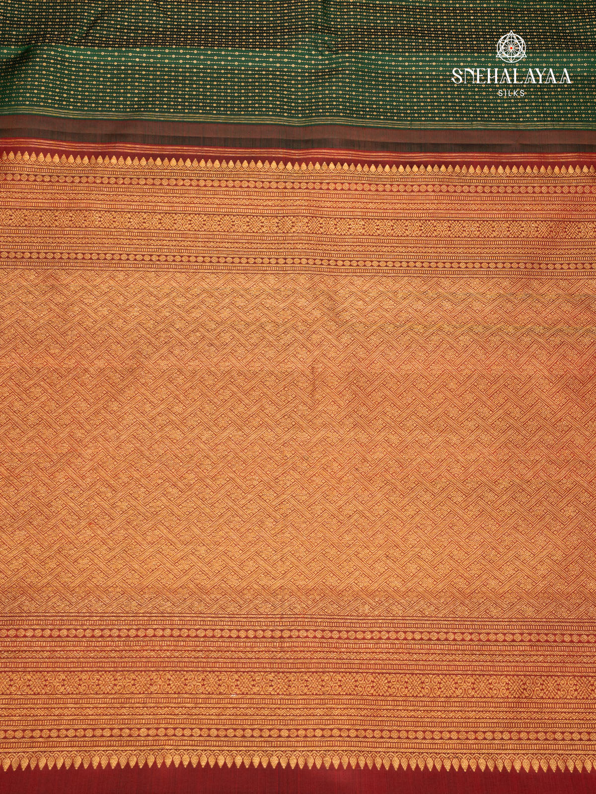 Bottle Green Kanjivaram Silk Saree