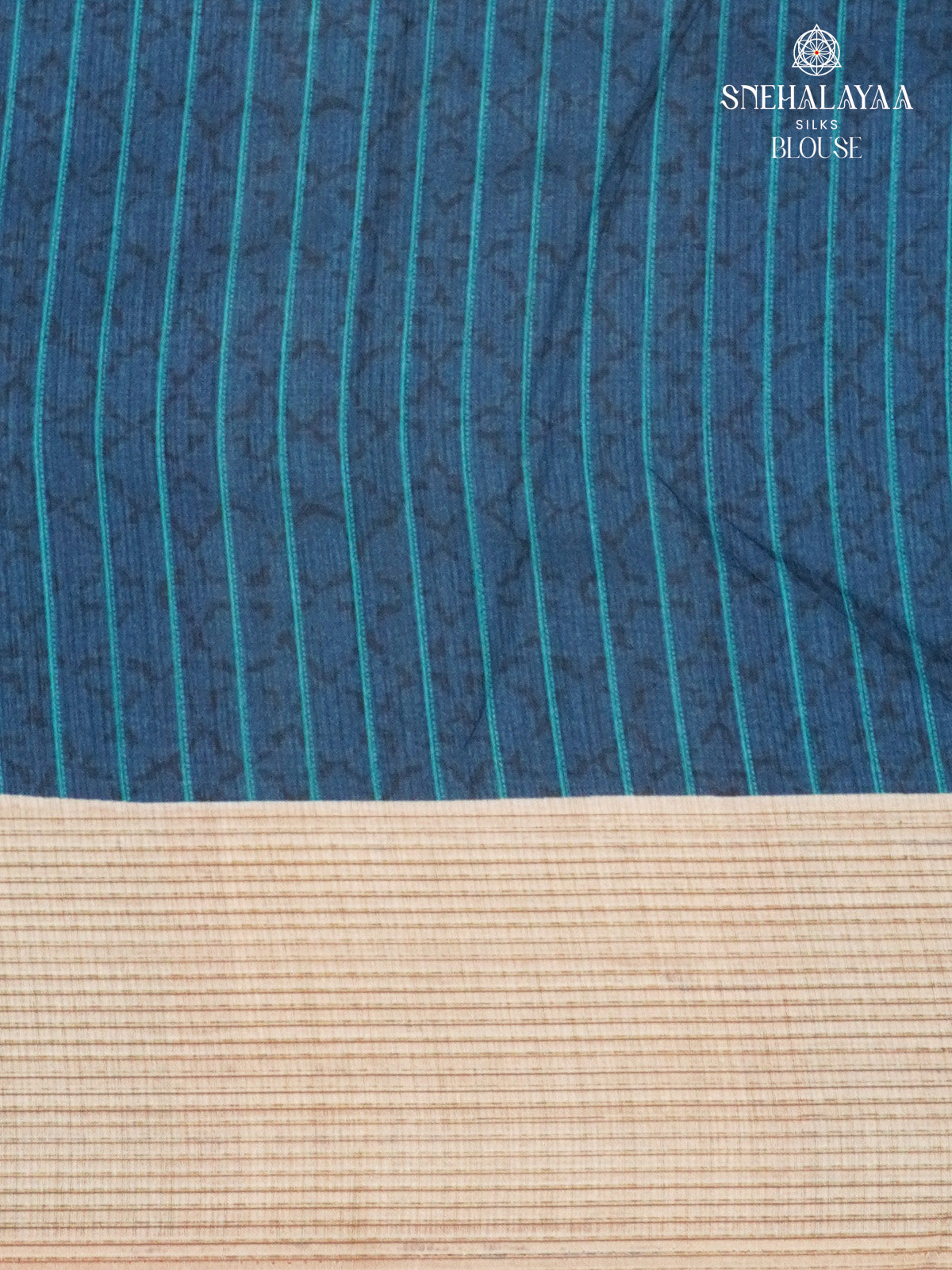 Navy Blue Tussar Saree