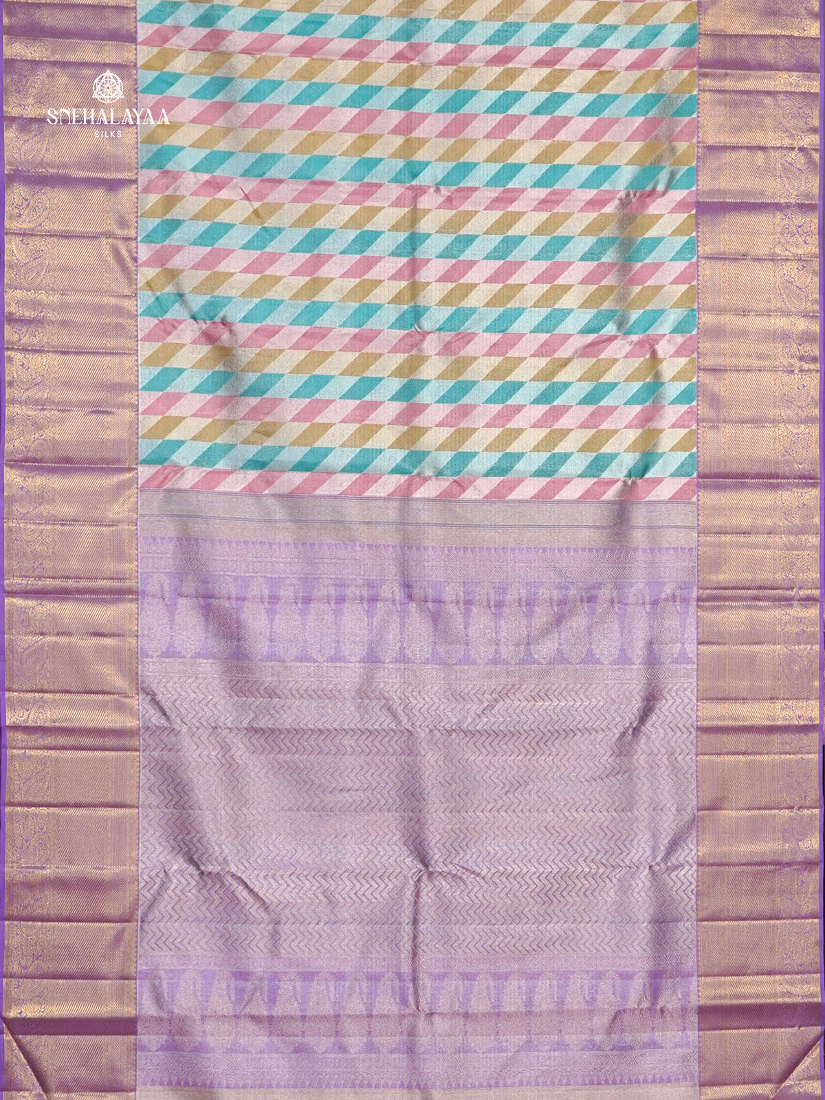 Multi Colour Kanjivaram Silk Saree