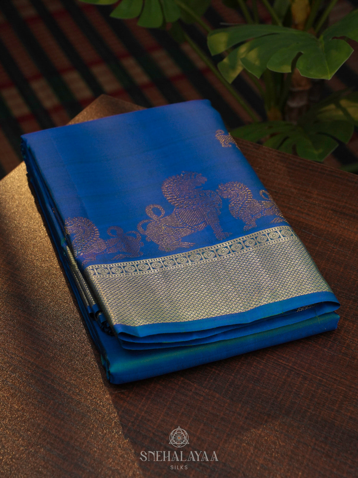 Navy Blue Kanjivaram Silk Saree