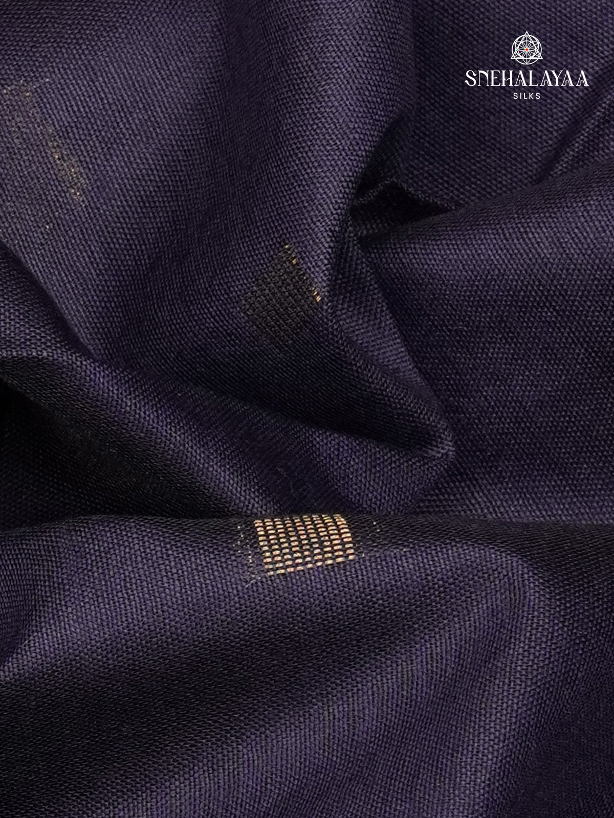 Indigo Blue Bamboo Silk Saree