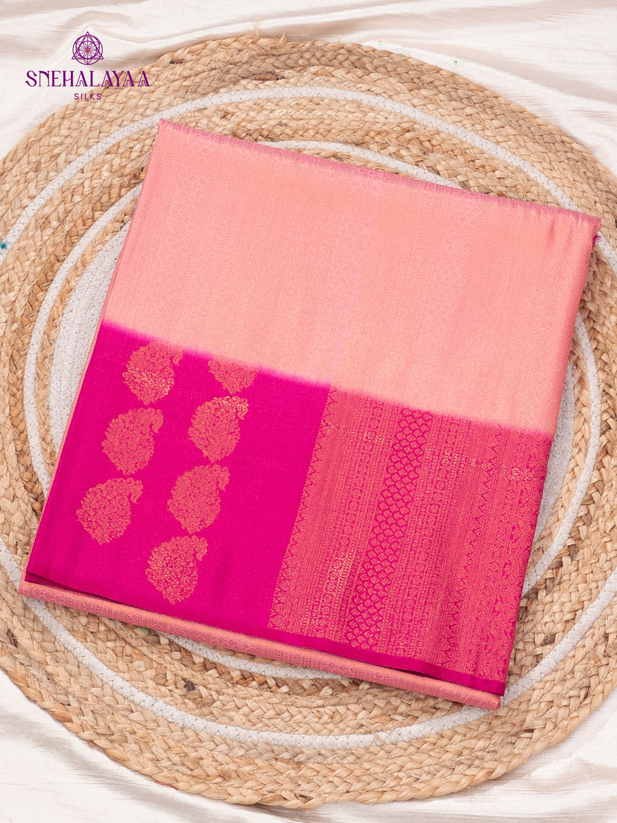 Pale Pink Soft Silk Saree