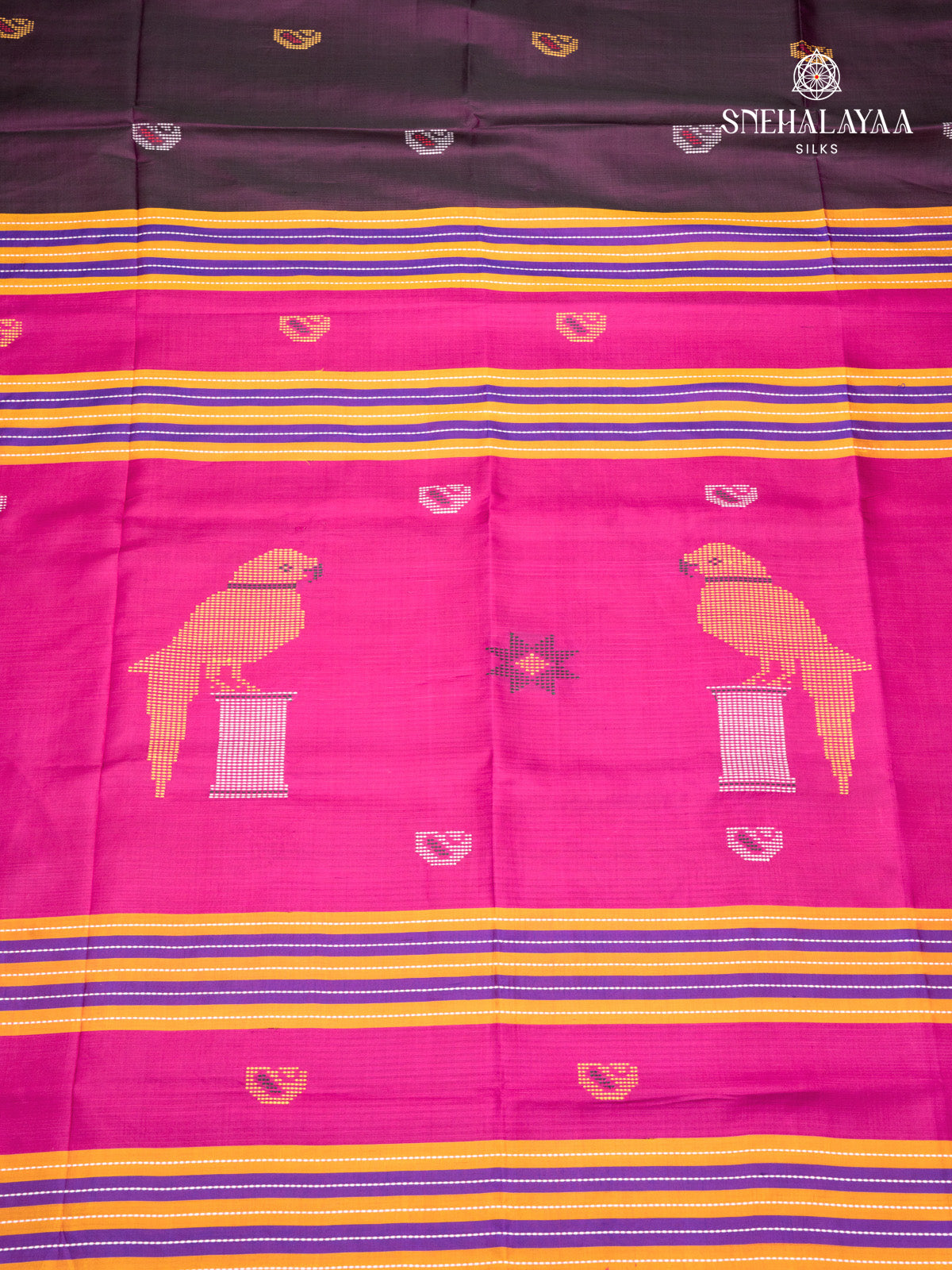 Purple Katan Silk Saree