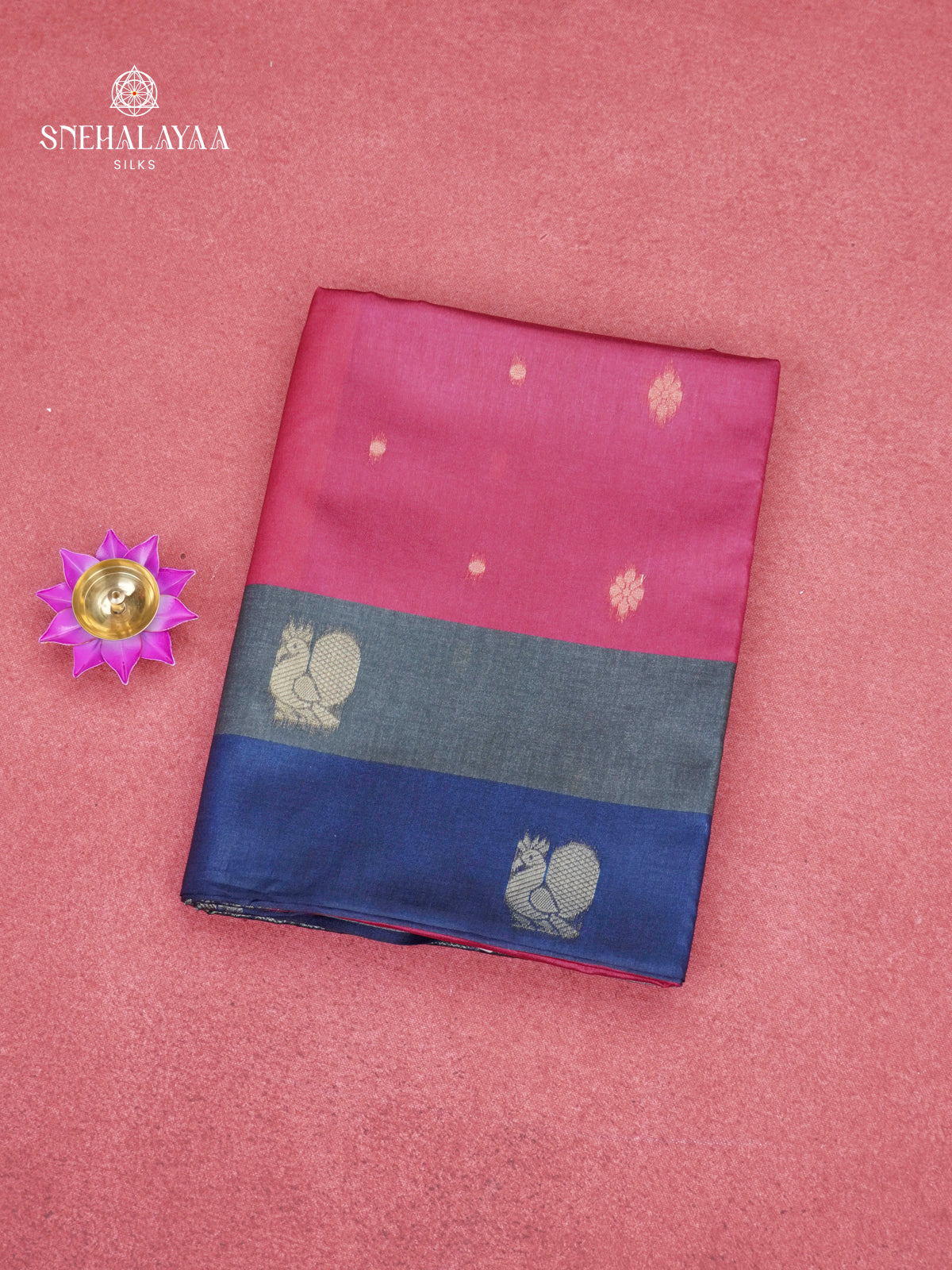 Rani Pink Jute Saree