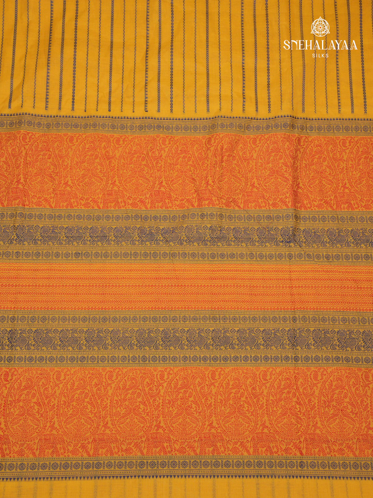 Yellow Venkatagiri Cotton Saree