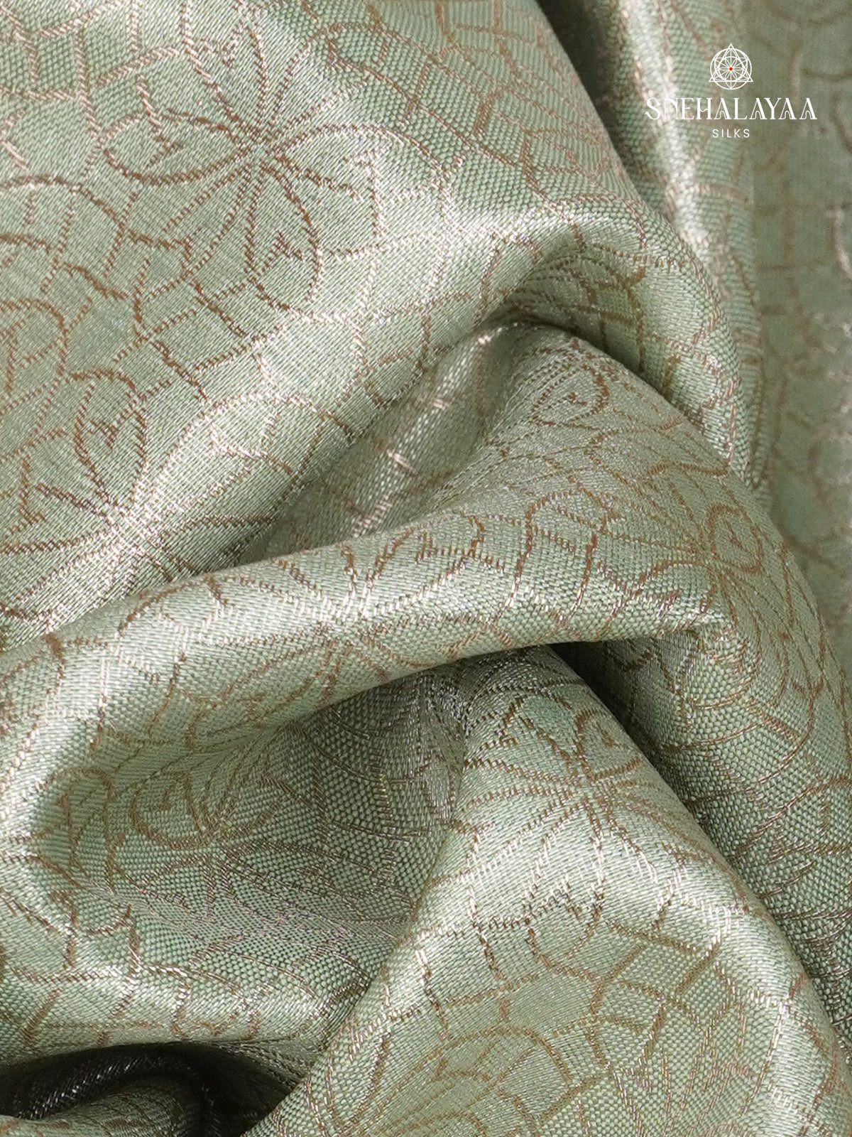 Pale Green Art Silk Saree