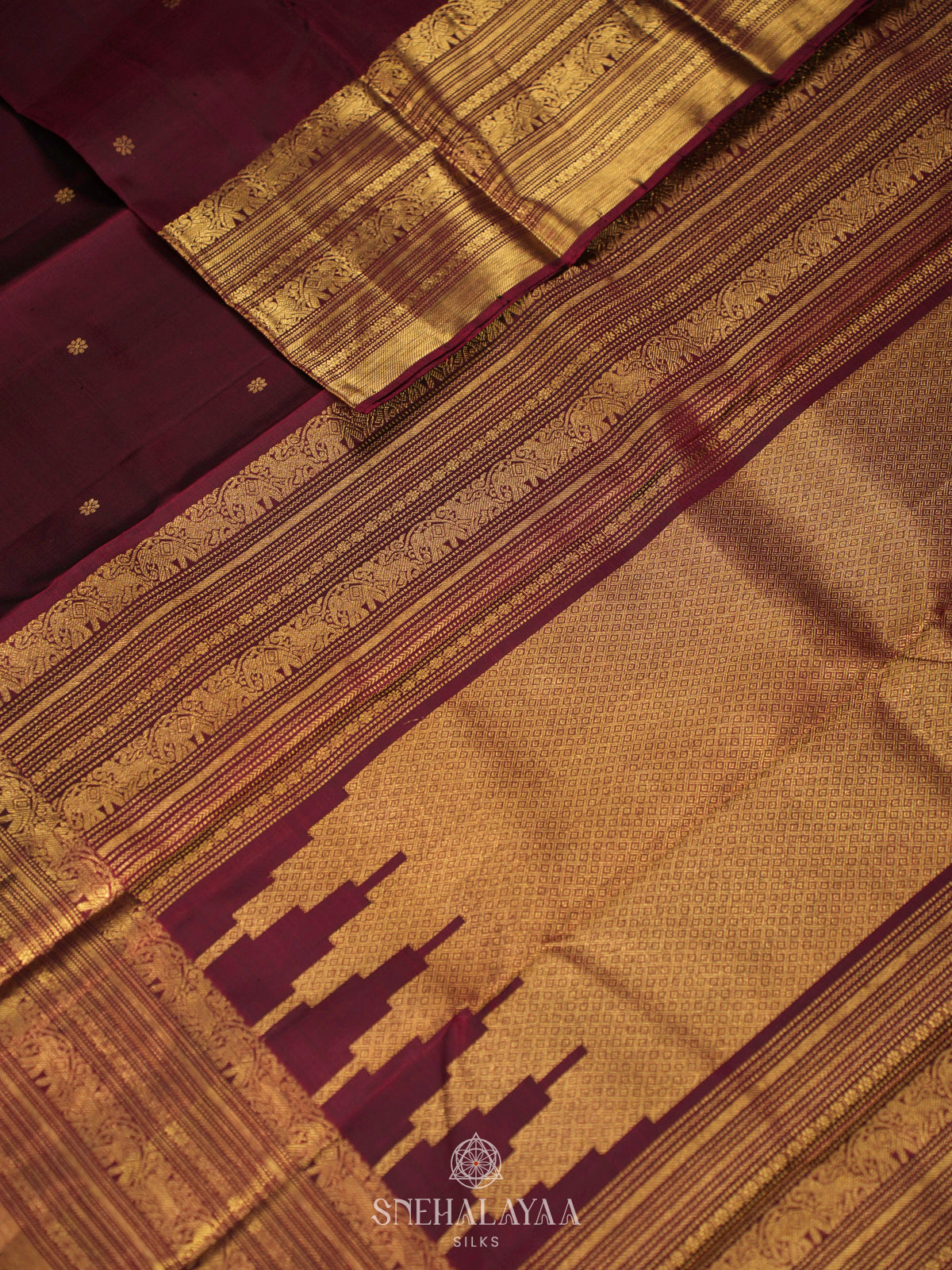 Brown Kanjivaram Silk Saree