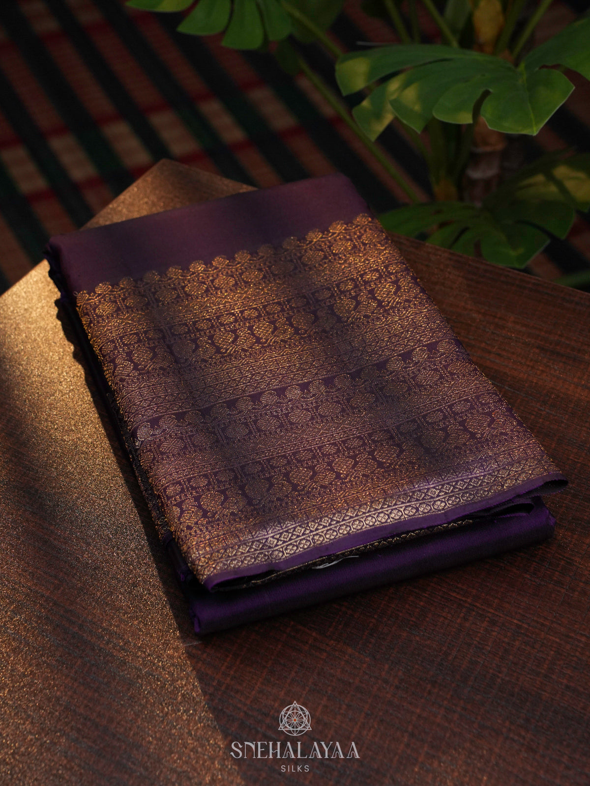 Purple Kanjivaram Silk Saree