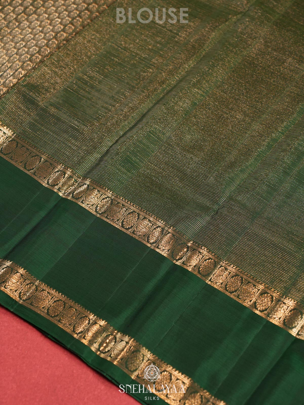 Bottle Green Kanjivaram Silk Saree