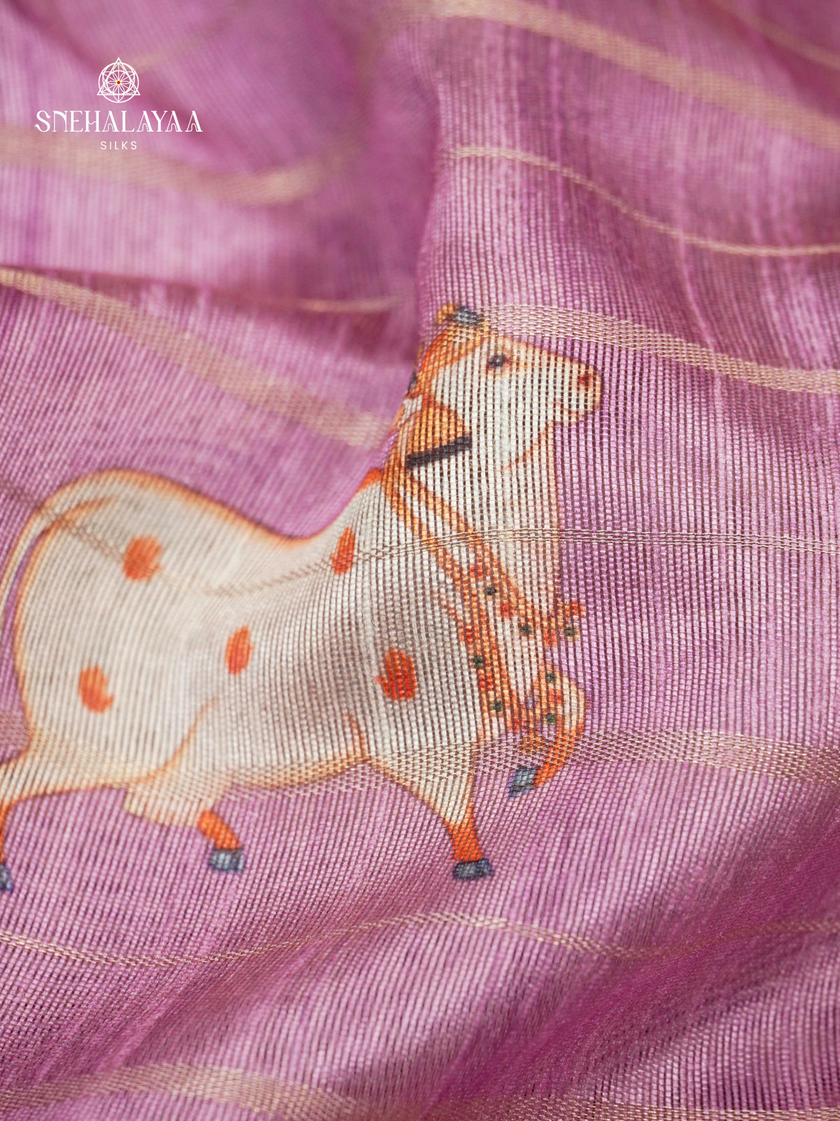 Lavender Tussar Saree